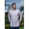 Guayabera Palo Rosa Cuello Angel Manga Larga