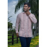 Camisa Guayabera Palo Rosa Manga Larga