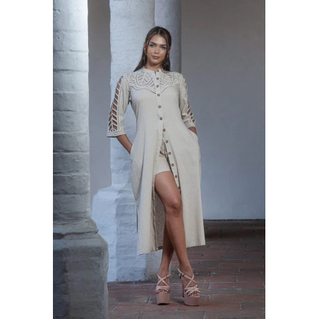 Caftán en Sesgo Bordada a Mano