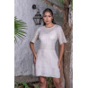 KAFLAN Vestido Blanco Bordado – Camino de Flores – Herencia del Sol – Nueva Coleccion 2024